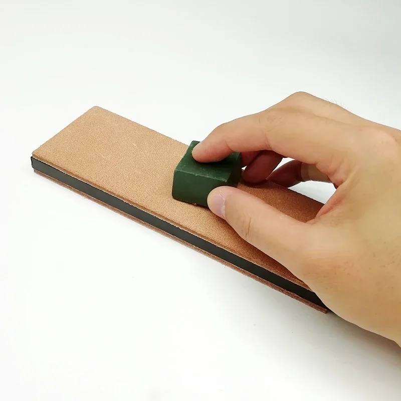 Natural Wax Leather Polishing Board and Paste Double Sided Polishing Razor Polishing Tool Knife Sharpener Stone