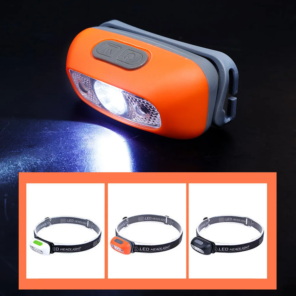 Faros delanteros portátiles con Sensor LED, linterna de inducción recargable por USB, faro impermeable para exteriores, Camping, pesca, luz de