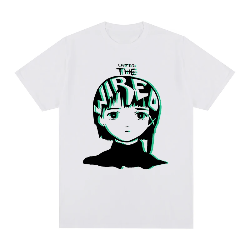 Serial Experiments Lain enter the wired t-shirt Harajuku Japan Manga Cotton Men T shirt New TEE TSHIRT Womens tops Unisex