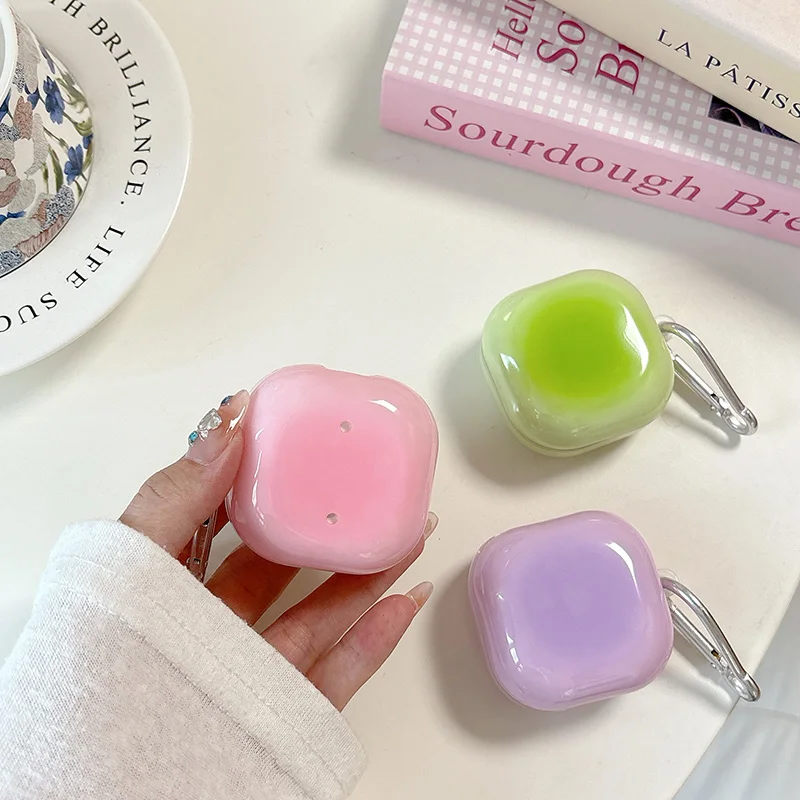 Gradient Color Case for Samsung Galaxy Buds2 Pro Pro Live Buds 2 FE Cover Protective Shell for GalaxyBuds 2Pro Anti-scratch