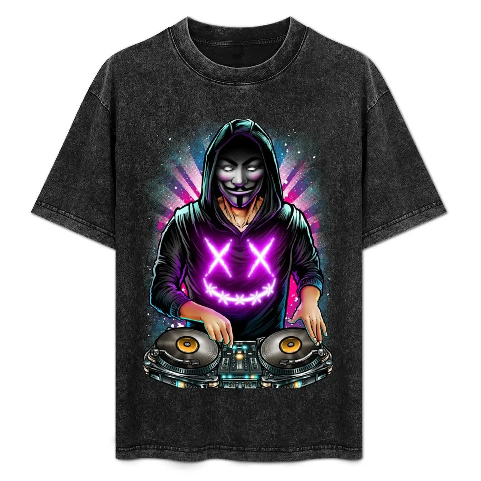 

Guy fawkes DJ T-Shirt summer clothes Clothing customs anime stuff mens cotton t shirts