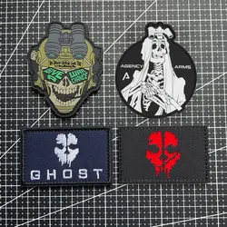 Call of Duty Ghost Mask Patches for Clothes Skull Embroidered Stickers Military Tactical Badge DIY Punk Patch Applique