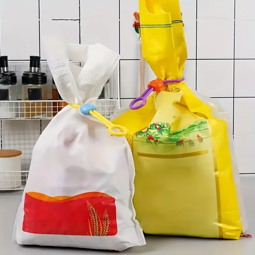 5 Food Bag Sealing Clips, Silicone Food Bag Sealing Bands, Reusable And Adjustable Clip Sealers, Suitable for Plastic Bags