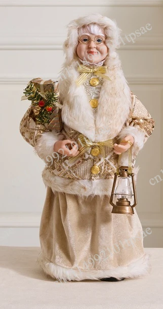New Year Christmas Decorations Champagne Gold Santa Claus Window Desktop Decorations, Angel Decorations