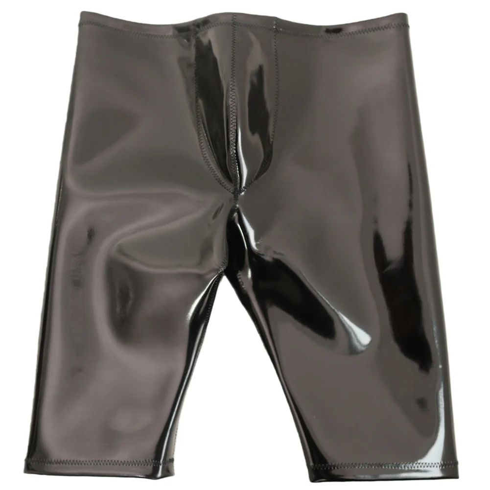 

Men's Waterproof Cloth Latex Smooth Long Leg Boxers Shorts Tight Muscle Fitness Sports Underwear Boxer Trunk