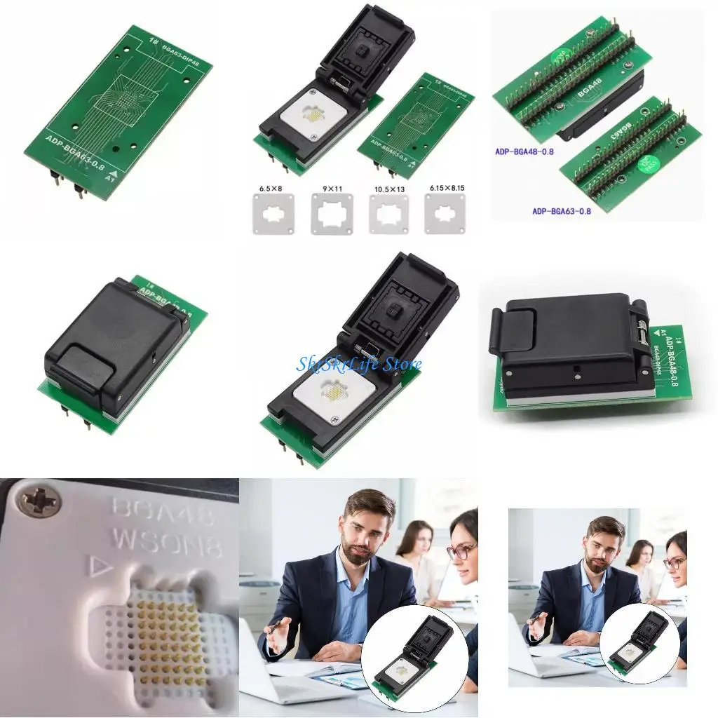 

E65E T76 Programmer Essential BGA48 BGA63 D1P48 Double-ended Probe Holder Highly Precisions Accurate Positioning