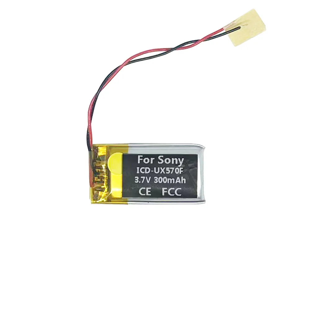 300mAh 3.7V 621733 Battery For Sony ICD-UX570F Digital Voice Recorder Pen Gaming Headphone Etc
