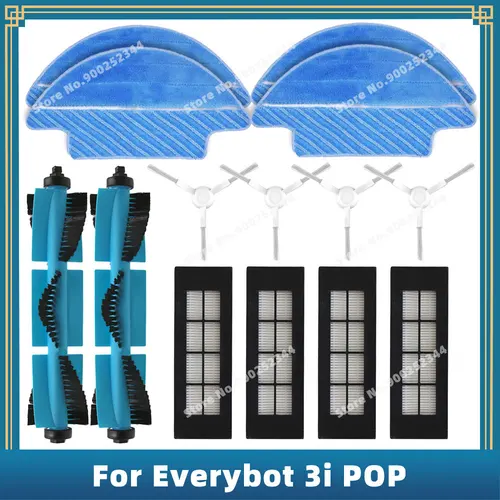 에브리봇 3i POP 교체 예비 부품 액세서리, 메인 사이드 브러시 헤파 필터 걸레 천과 호환 