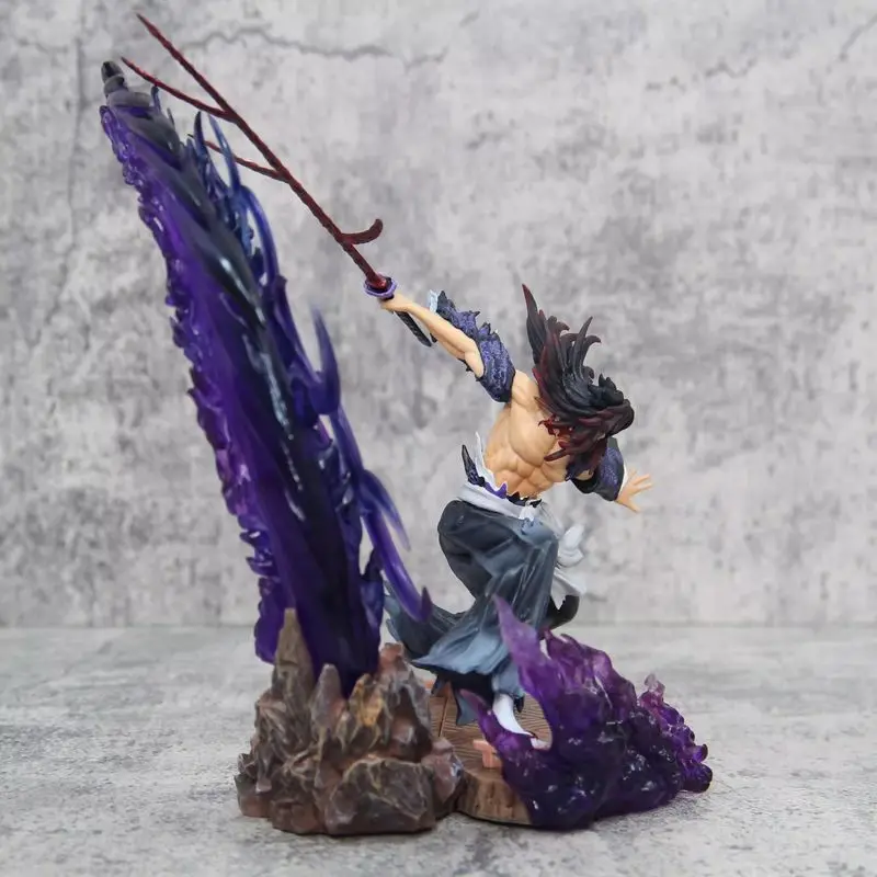鬼滅の刃 黒死牟 アクションフィギュア - 電池式発光 激戦PVCモデル 収集玩具 継国縁壱