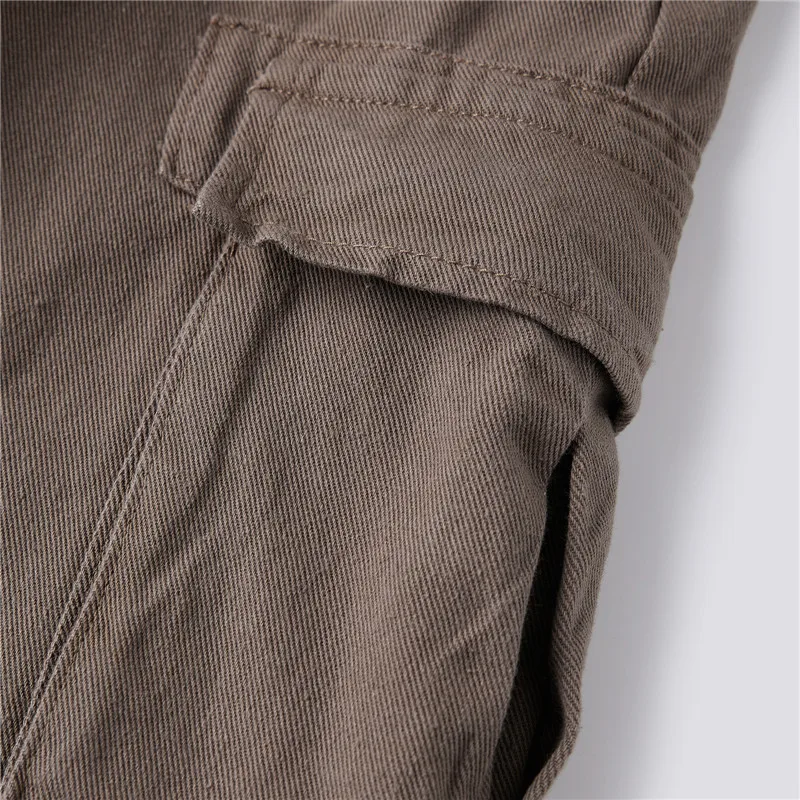 Women Y2K Cargo Bermuda Shorts Low Waist Drawstring Hem Loose Fit Multi Pocket Aesthetic Camouflage Denim Shorts Streetwear