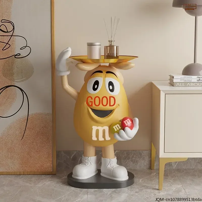 

70cm / 75cm Jelly Beans Sculpture Figure Large Tray Ornaments Room Decoration Accessories Living Room Sofa Beside Decorations