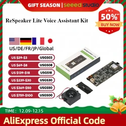 ReSpeaker Lite Kit de asistente de voz, asistente de ESPHome, matriz de 2 micrófonos con XIAO ESP32S3 presoldado, altavoz Mono cerrado