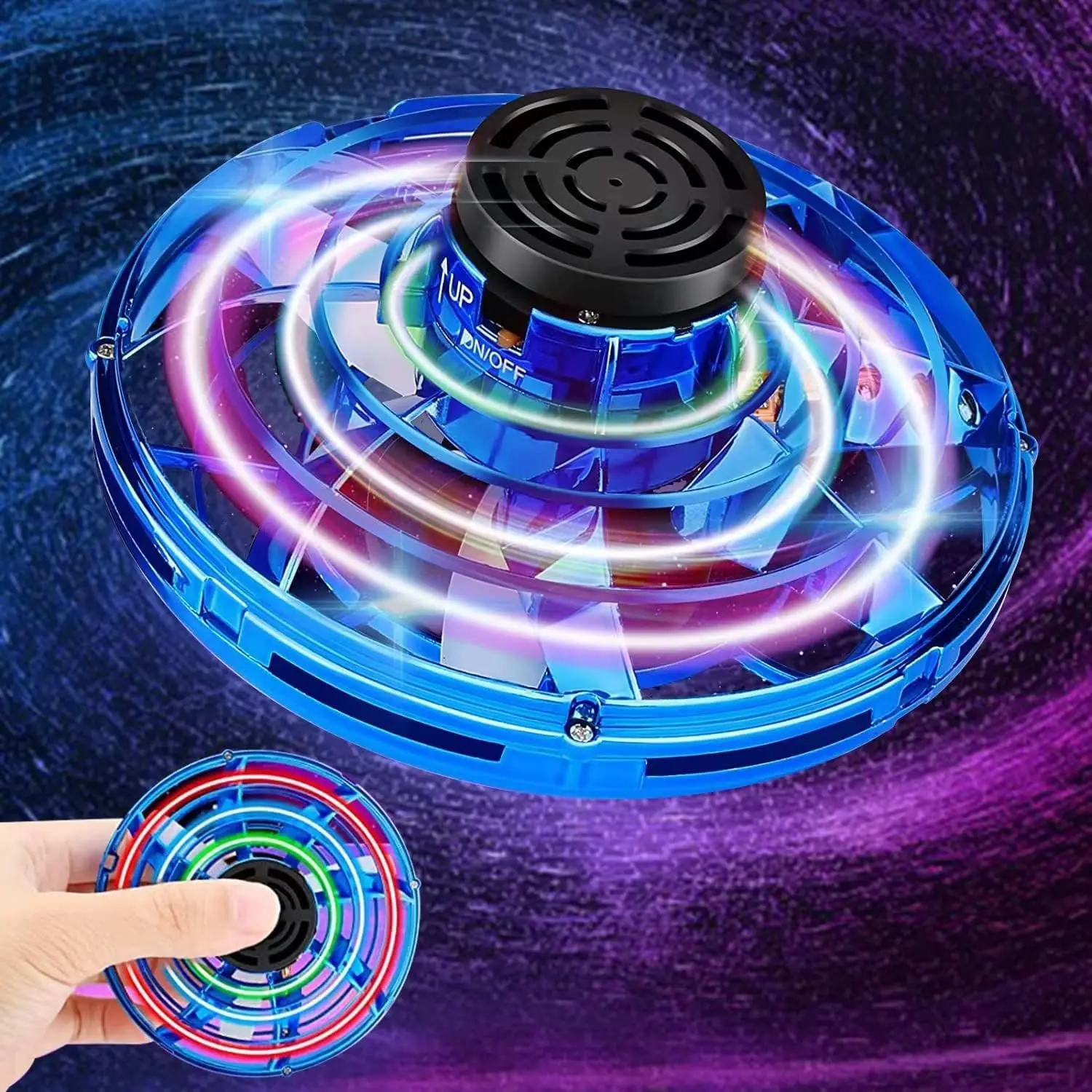 Mini Drone UFO Flying Spinner, Ifly Fly Fidget Spinner, drone Boomerang contrôlé à la main iFly, jouets Cool, cadeaux