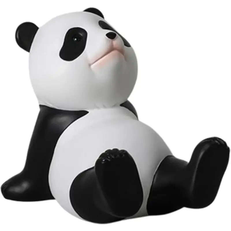 Cute Panda Cell Mobile Phone Holder Creative Panda Figurines Phone Stand Home Office Desk Decoration Ornaments