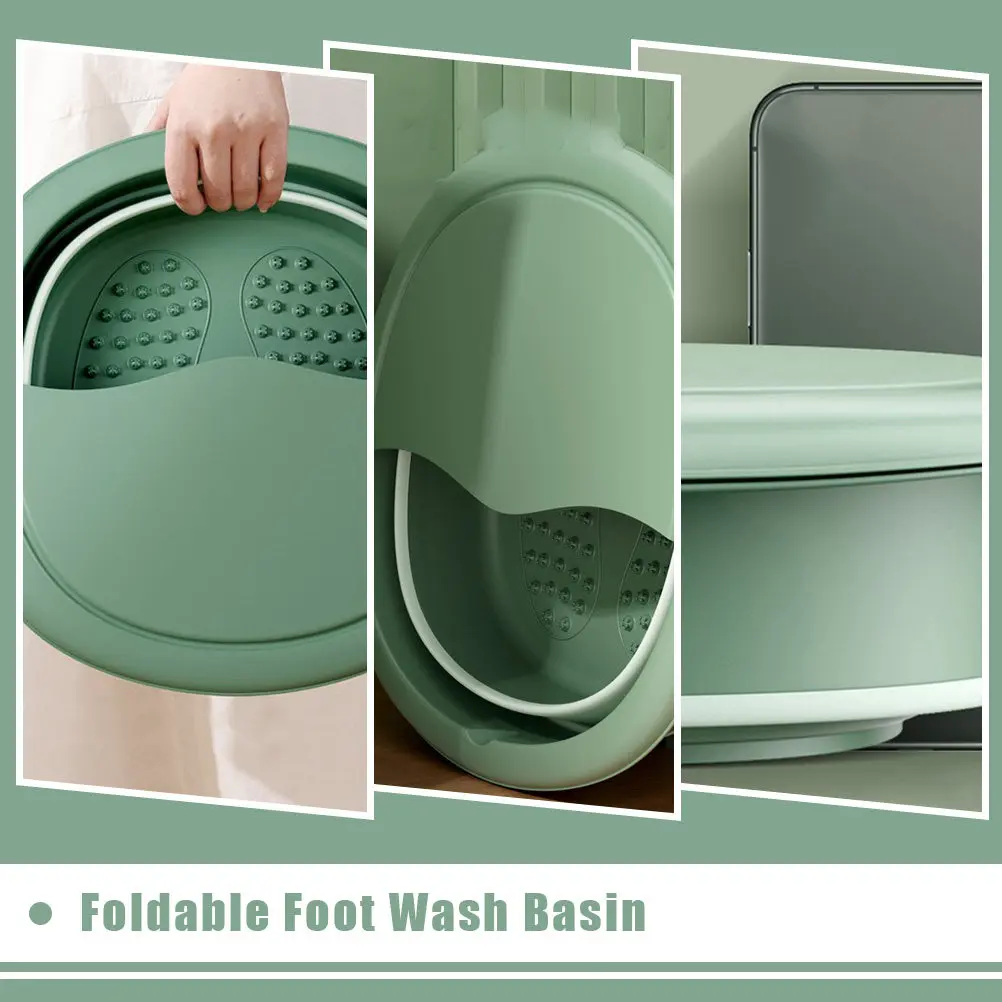 

1Pcs Foldable Foot Wash Basin Massaging Soak Bucket for Home Use Portable Foot Bath Tub with Acupoint