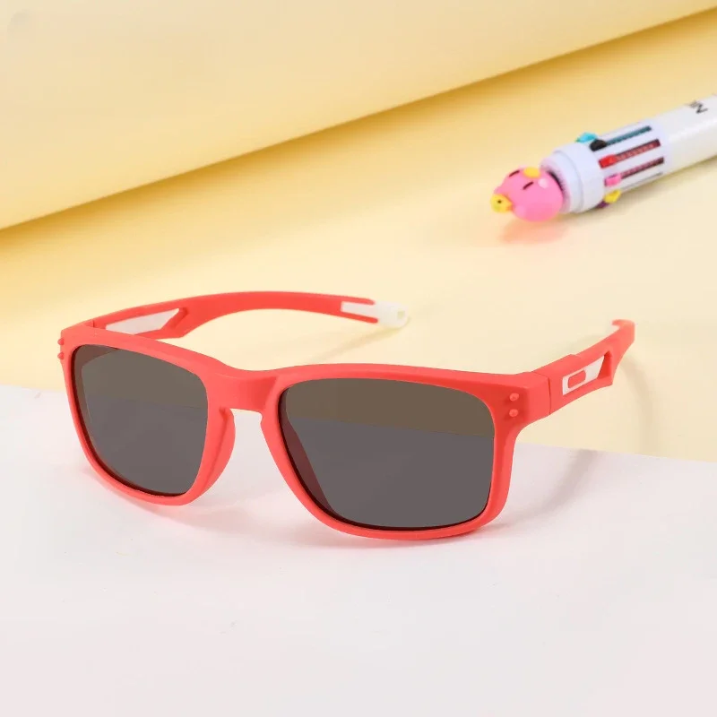 Gafas de sol cuadradas polarizadas para deportes al aire libre, lentes de silicona flexibles, protección UV400, niños y niñas de 3 a 12 años