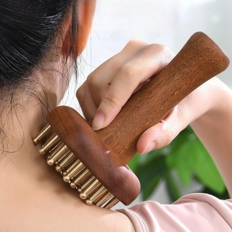 

Portable Brass Gua Sha Massage Tool Head Neck Leg Body Meridian Massager Lymphatic Muscle Relief Pain Deep Tissue Massage