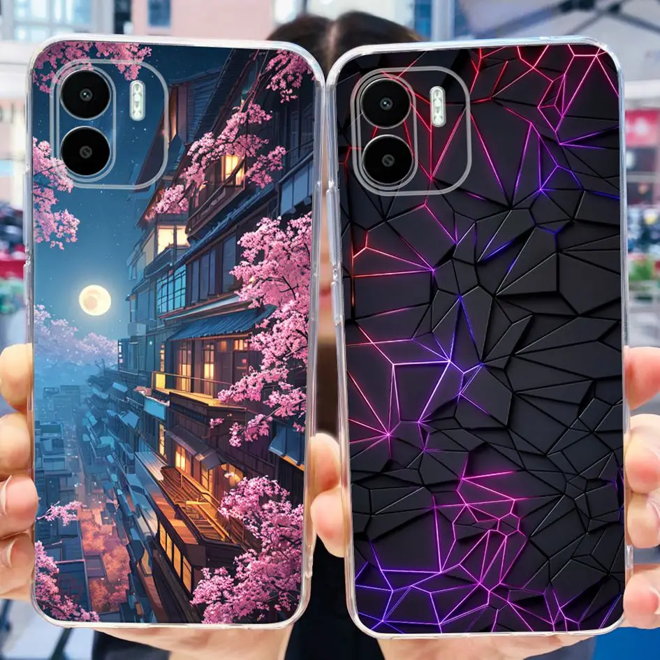 For Xiaomi Redmi A2 Case Redmi A2 Plus Cover Fashion Marble Art Painted Soft Transparent Silicone Fundas For Redmi A2 A2+ Bumper