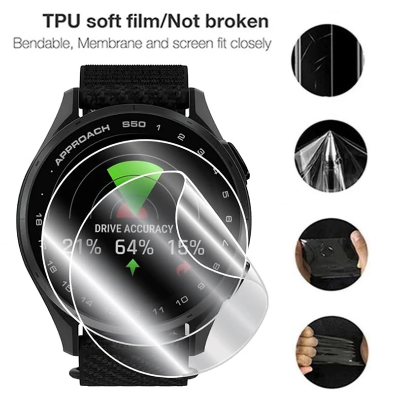 1-10Pcs Hydrogel Film For Garmin Approach S50 Screen Protector HD Clear Protective Cover Watch Films for Garmin S50 Accessories