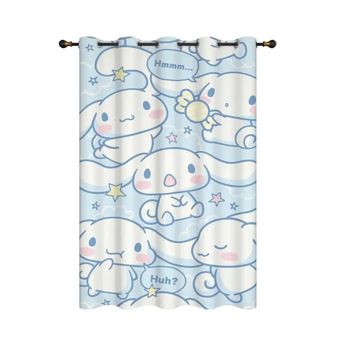 Sanrio Series 1pcs Pack 1.5M/WidthX2M/Length Laurel Dog Cute Curtain for Children's Room, Girls' Bedroom Short Curtain