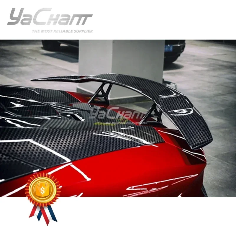 Car-Styling Carbon Fiber Rear Spoiler Fit For 2011-2017 Aventador All Models MS Style Trunk GT Wing