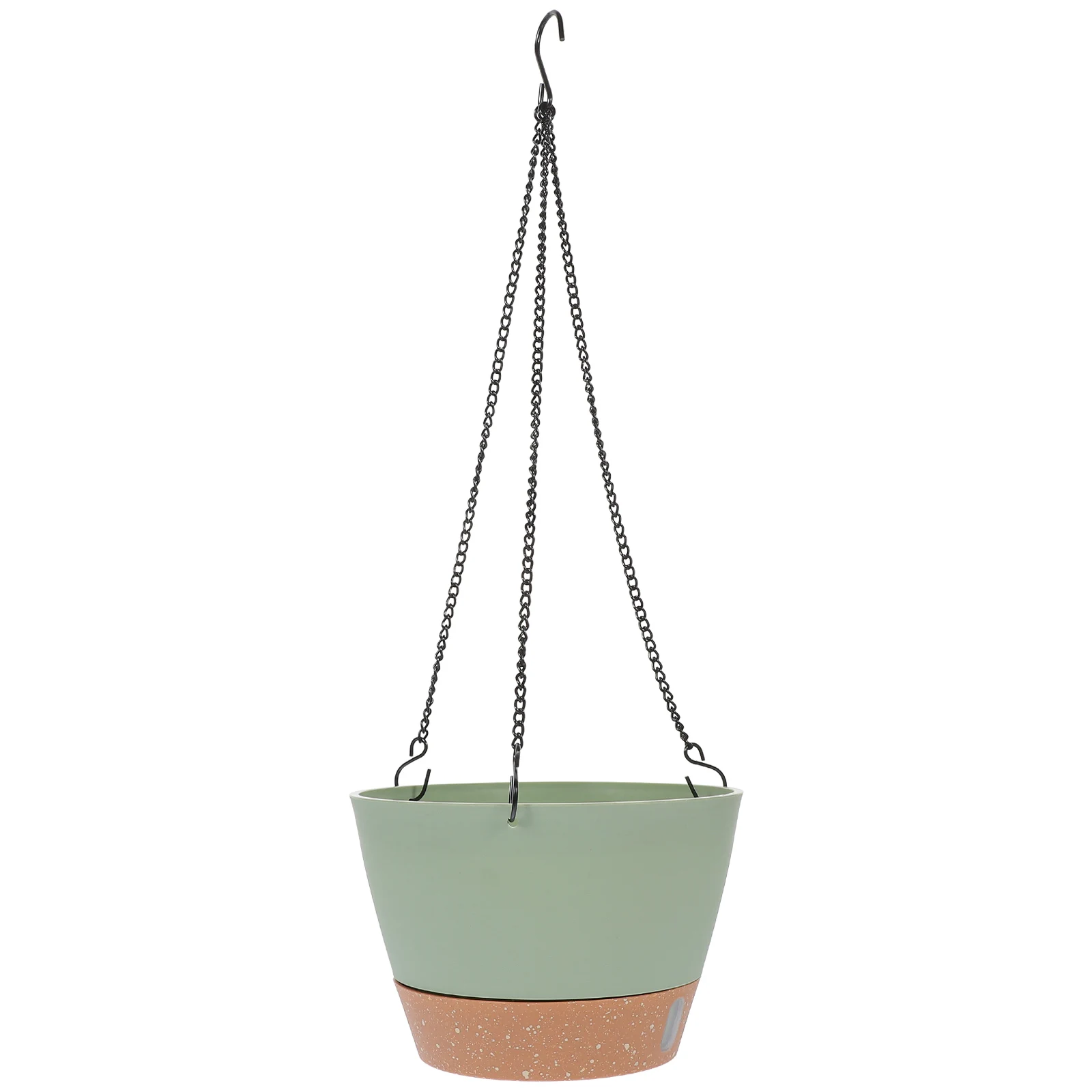 

8 Inch Hanging Plant Pots Iron Chain Balcony Garden Decor Flower Container Green Planter Basket Indoor Plants Wall Hanging
