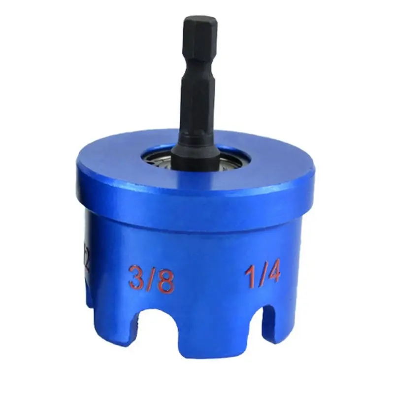 AB45 2X Nut Zipper Drill Attachment - Hex-Shank For Impact Drills,Fits 1/4 Inch,3/8 Inch,1/2 Inch Threaded Rods, Blue