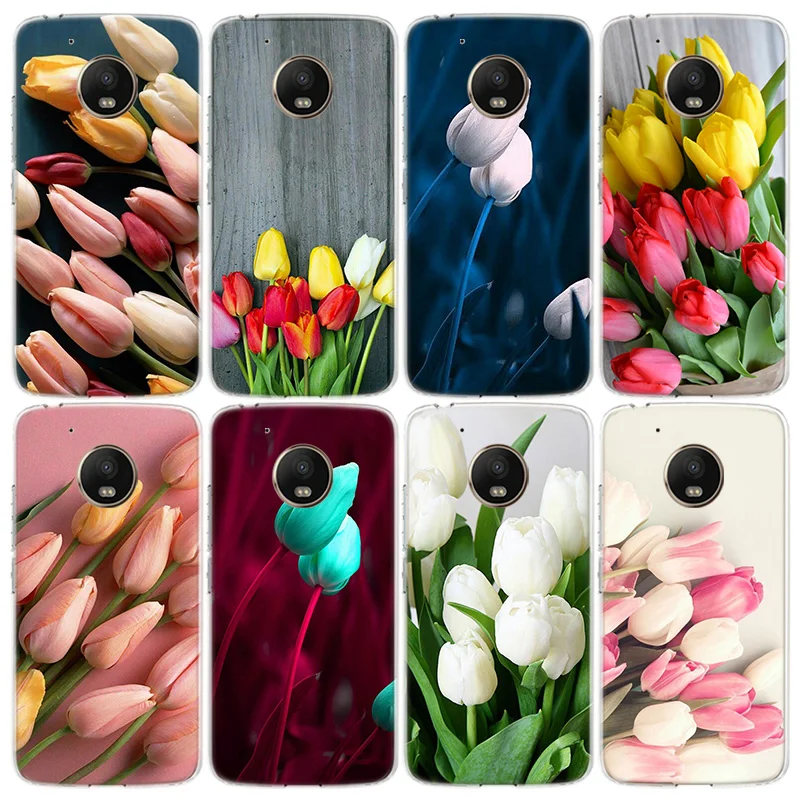 Tulip flower Phone Case For Xiaomi Poco X3 GT X4 NFC M4 M5 M5S X6 X5 Pro 5G M3 Mi F6 F5 F4 F3 F2 F1 TPU Cover Capa Coque Cl