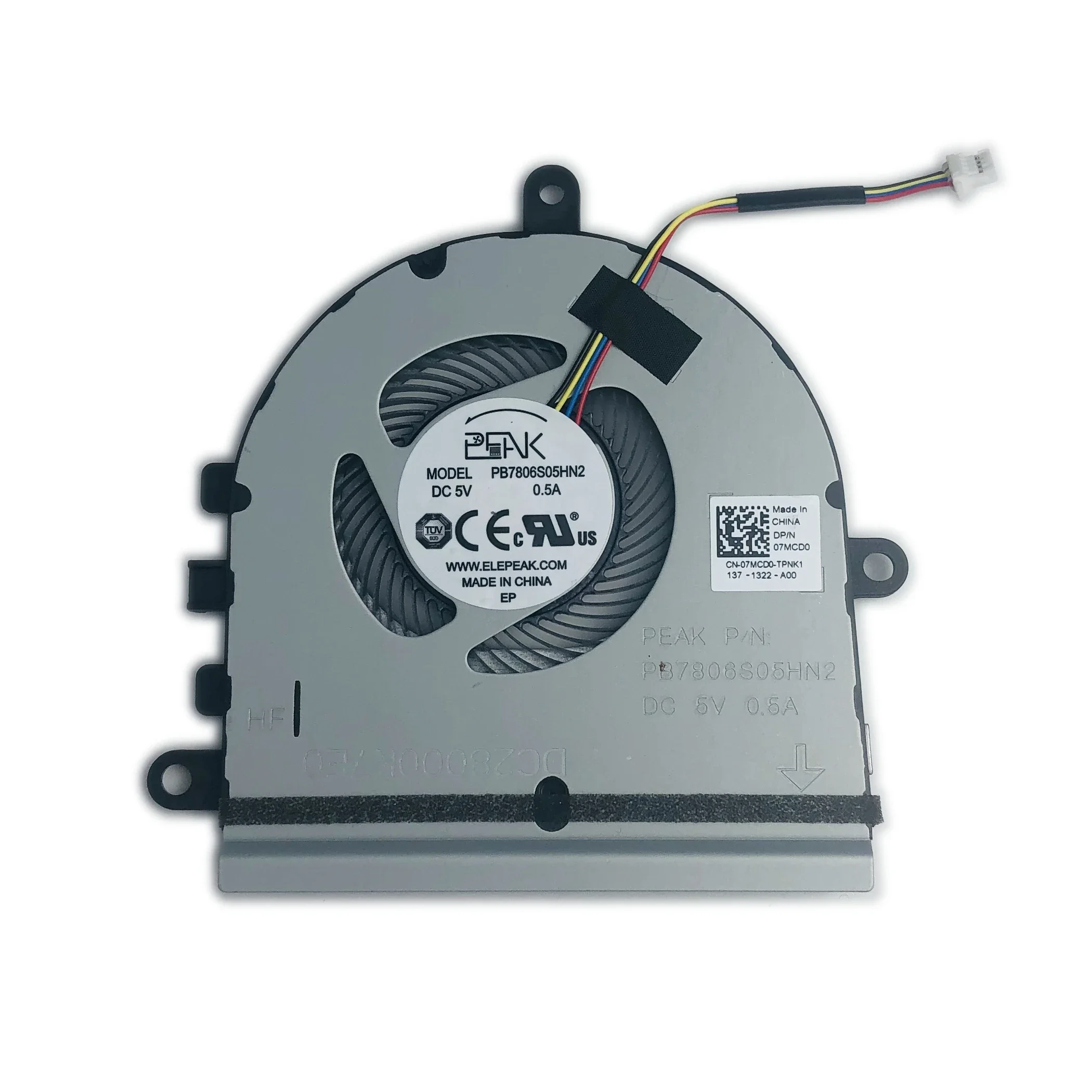 

New Original Laptop CPU Cooling Fan for Dell Inspiron 5570 15-5575 5593 5570 3533 3583 3585 P75F Cooler 07MCD0 7MCD0 DC 5V 0.5A