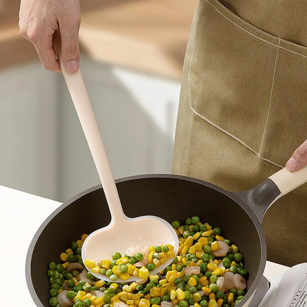 1Pcs Silicone Mushroom-shaped Long-handled Spatula Non-stick Pan Spatula High-temperature Resistant Stir-frying Spatula Utensils