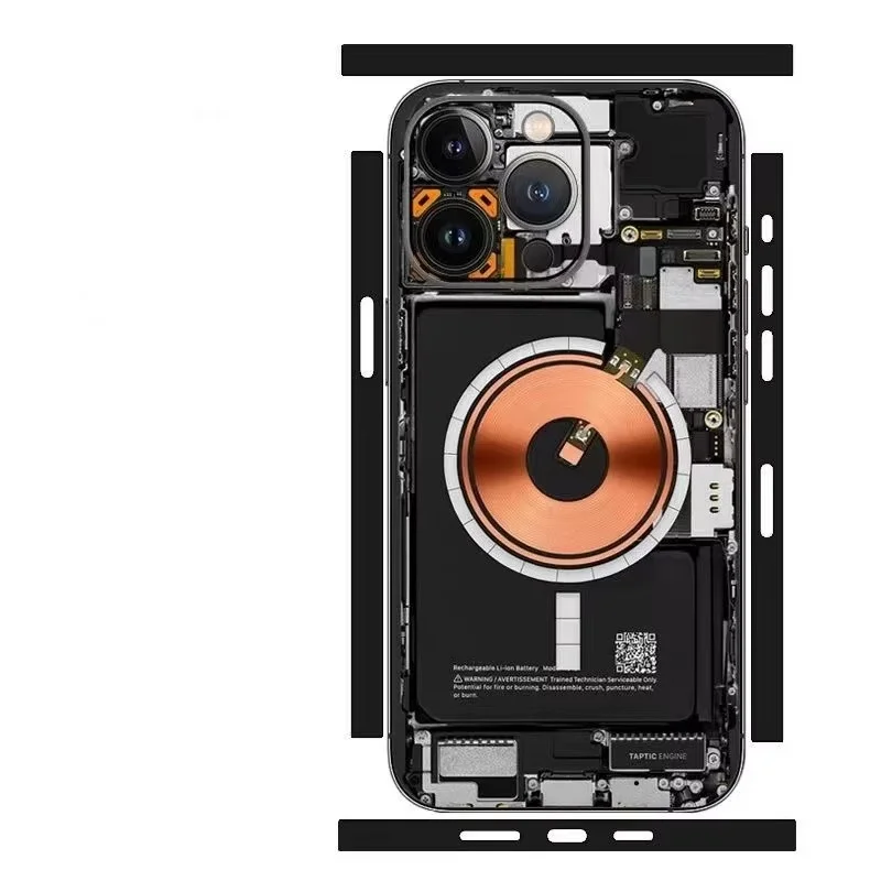 Tear Down Skin for IPhone17 16 15 14 13 Pro Max Plus Back Screen Protector Cover Circuit Camouflage 3M Wrap Sticker Film