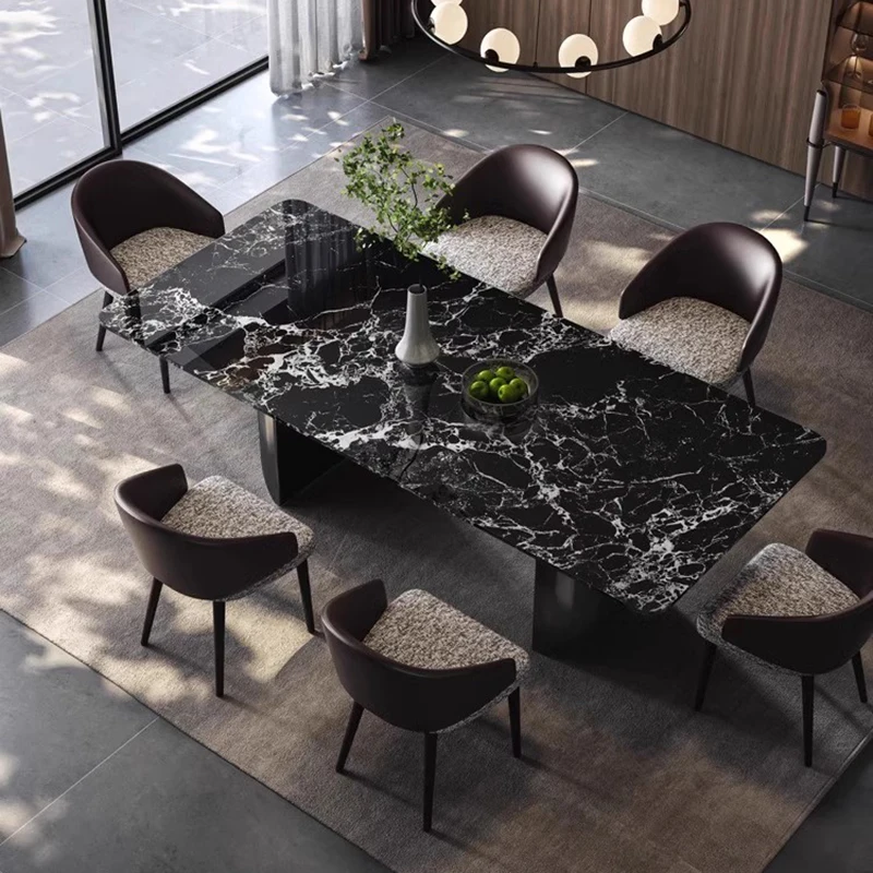 

Portable Lounge Dining Table Garden Reception Designer Space Saving Dining Table Conference Salon Mesa Living Room Furniture