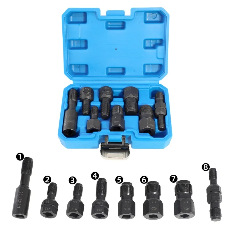 

Automotive Spark Plug Thread Repair Tool Set/8-piece Set Thread Repair Regeneration Tap Holder Car Tool For Auto Repair Mechanic