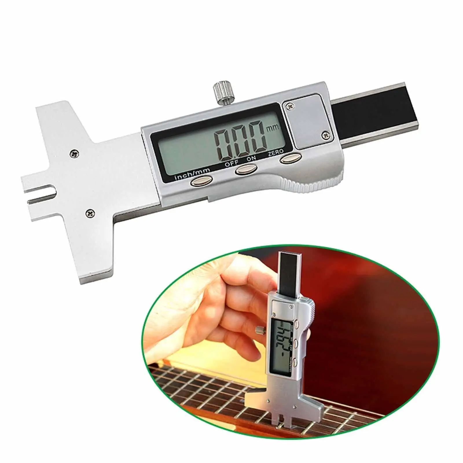 

Измеритель высоты струн, линейка с цифровым дисплеем для профессиональной настройки мастеров на всех гитарах