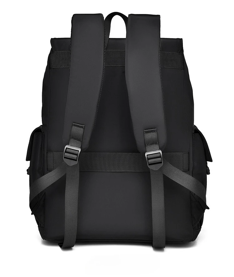 New Minimalist Men's Backpack, Casual and Fashionable Business Computer Bag, Water-resistant Large-capacity Flip-top Backpack