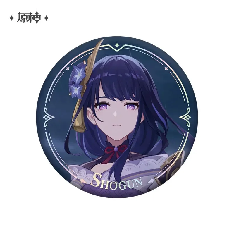 2025-genshin-impacto-raiden-shogun-colonias-colecao-cracha-suporte-de-papel-colorido-cartao-transparente-pingente-original