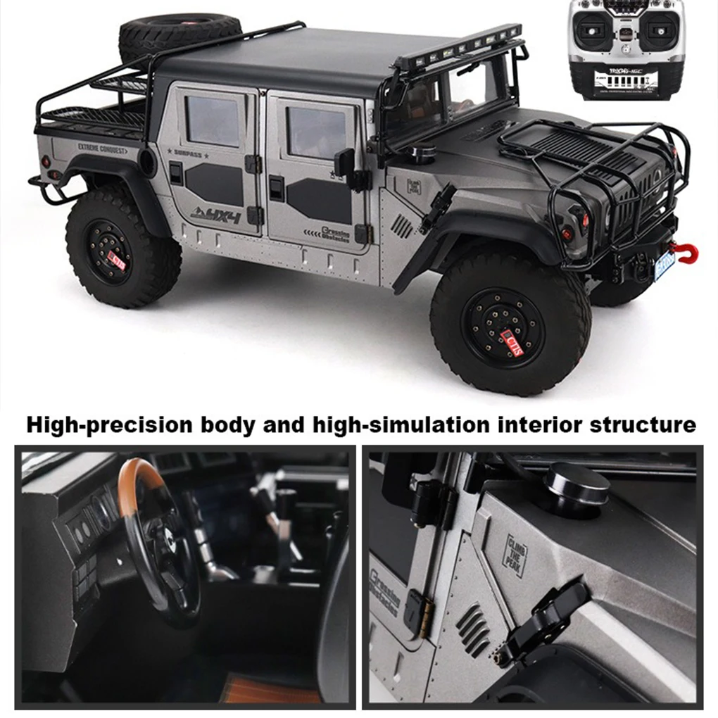 Novo hengguan 1/10 simulação de metal em escala completa p415a h1 modelos de caminhonete opcional guincho luz carro de controle remoto adulto menino presente