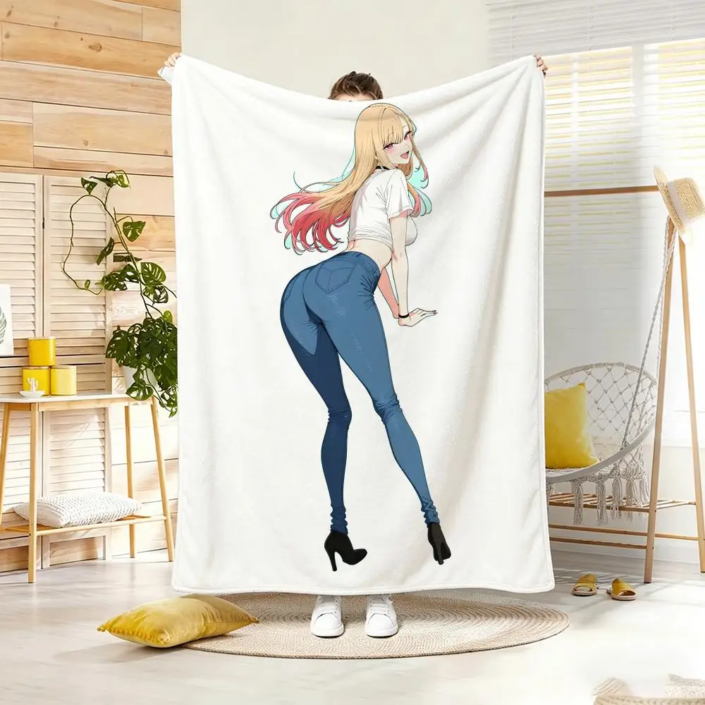 Anime K-KitagawaS MarinS Throw Lightweight 240g Flannel Blanket Soft Skin-friendly for Summer Cooling