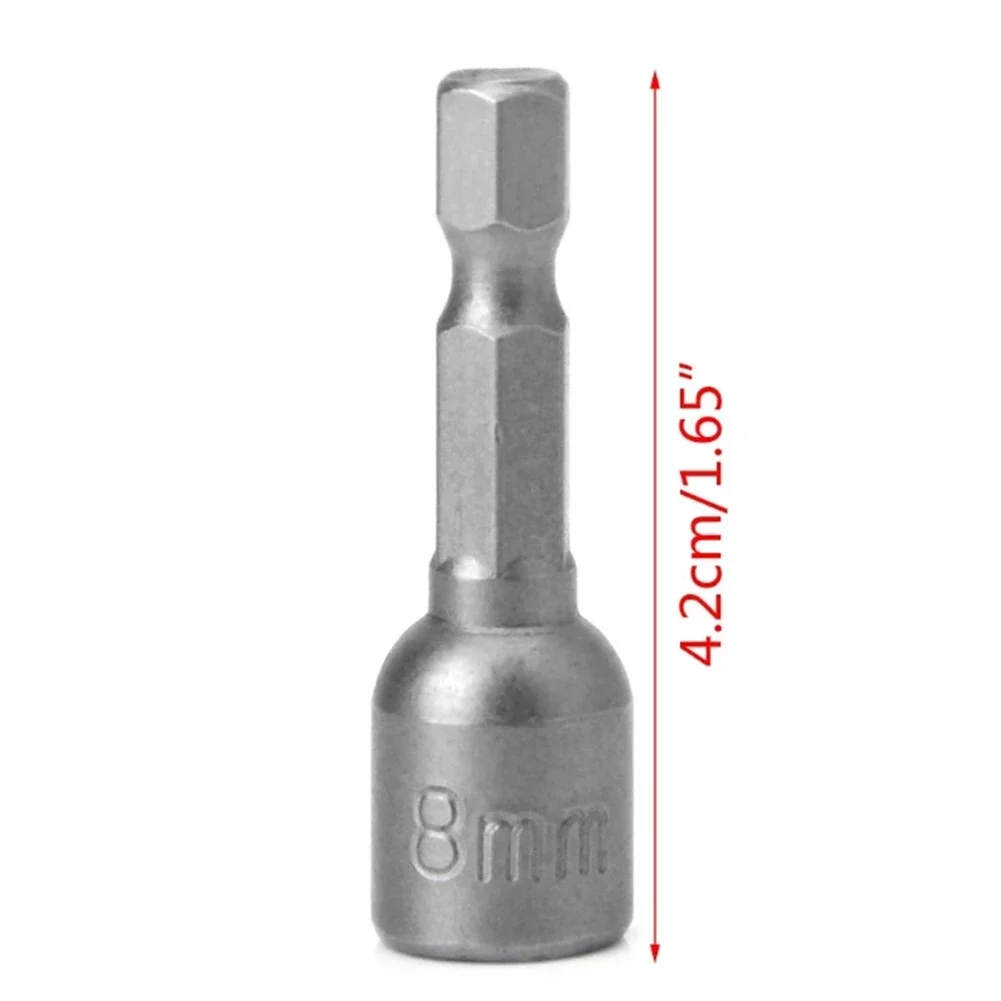 Imagem -06 - Porca Magnética Driver Hex Head Shank Soquete de Impacto Broca Elétrica 14 Hex Bit Comprimento 42 mm Ferramenta Elétrica mm Pcs