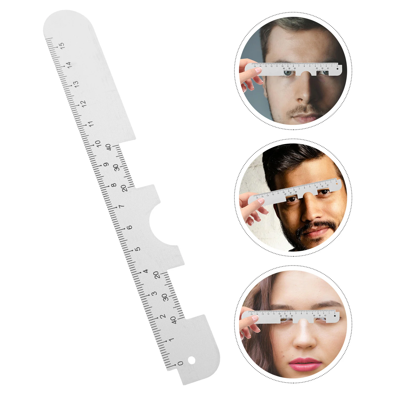 

1pcs Pd Ruler Pupillary Distance Measuring Tool Aluminum Optical Instrument For Eyeglasses Dual Scale Millimeter Inch Compact