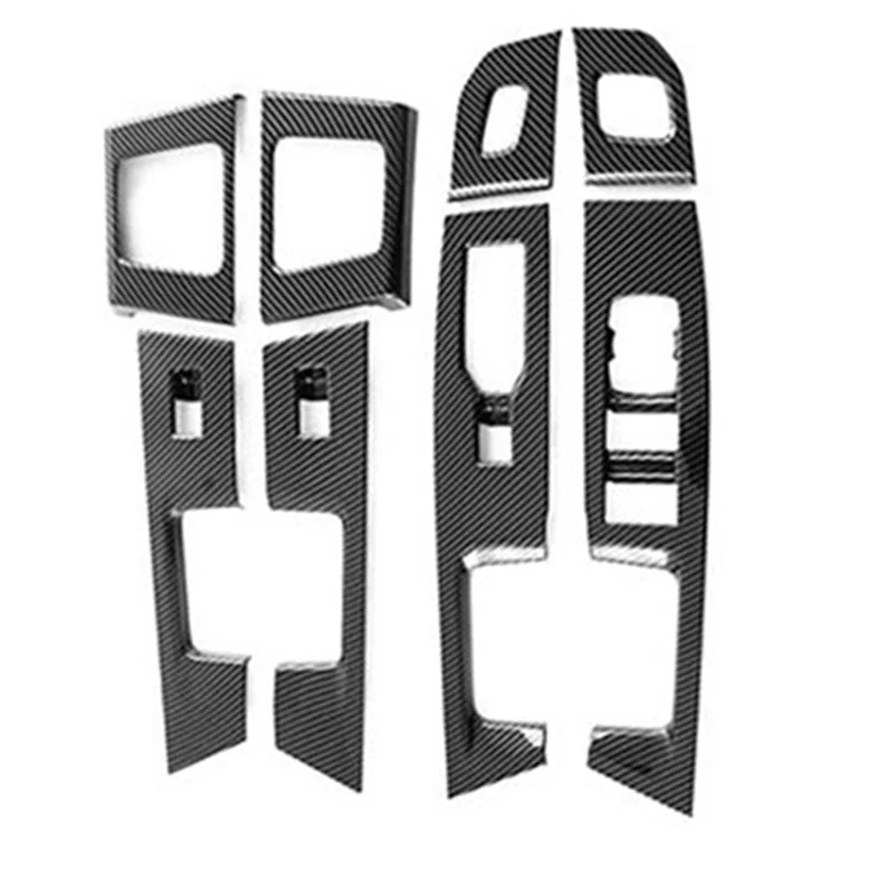 

ABTC-автомобильное углеродное волокно, кнопка подъема окна, накладка переключателя, крышка дверного подлокотника, наклейка на панель для Ford F150 2021 2022 2023