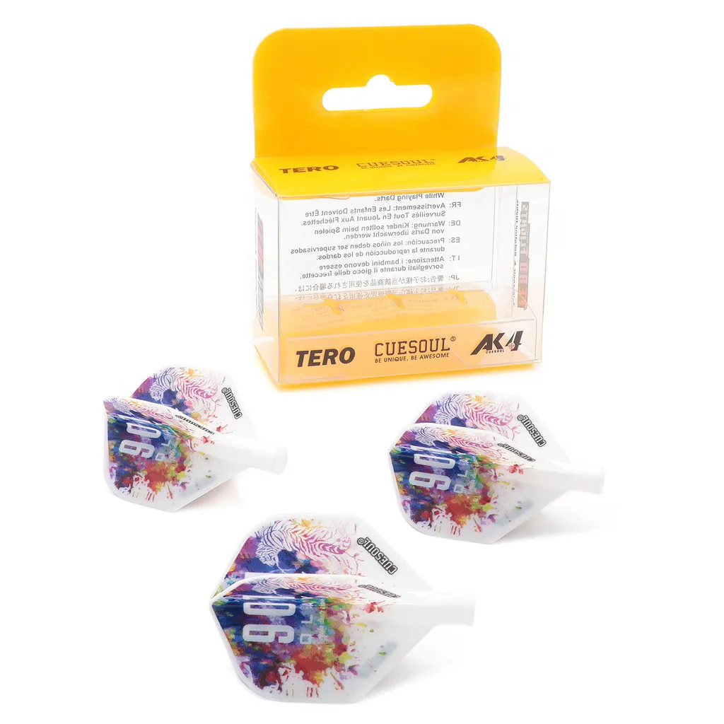 رحلات رمي السهام CUESOUL TERO AK4 ذات الشكل القياسي على شكل جناح كبير، مجموعة من 3 قطع #1