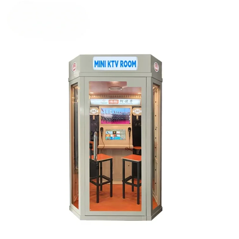 Mini KTV Booth Game Machine Commercial Coin Operated Singing Room Karaoke Booth For Mall Center