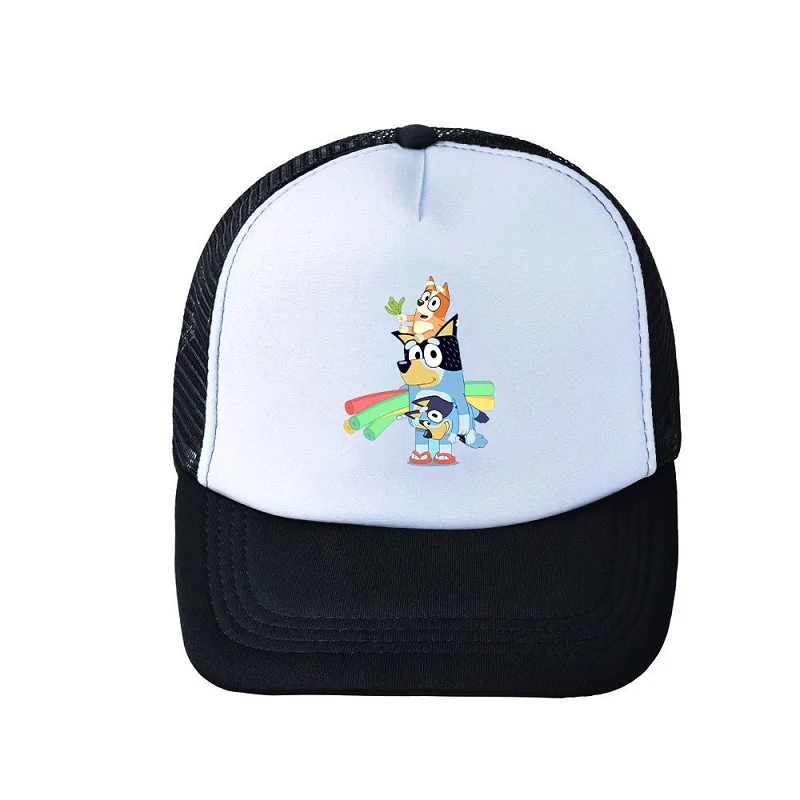 Anime Bluey And Bingo Czapka z daszkiem Dog Family Cartoon Character Printed Czapki Outdoor Sun Hat Rozmiar Regulowany Dziecko Dorośli Kapelusze