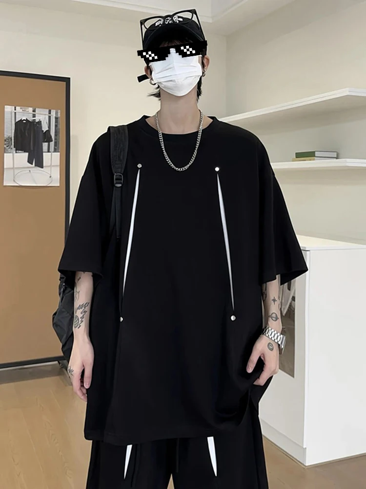 

Американский комплект футболок с коротким рукавом в стиле колор-блок для мальчиков: летняя повседневная одежда для комфортного ношения на весь день, полиэстер