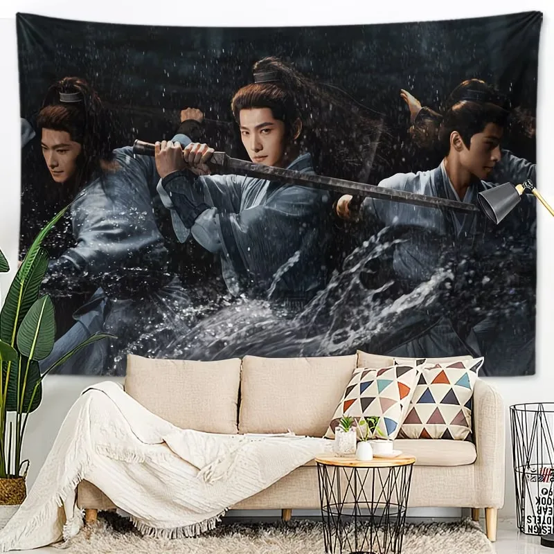 Yang Yang Fang Yilun Zhang Ruonan TV Zhan Zhao Adventures Drama Stills Background Hanging Cloth Home Wall Decor Art Tapestry