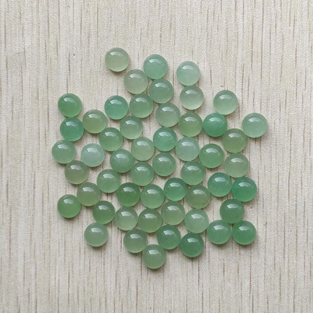 

2023 Fashion hot selling natural green aventurine round cab cabochon beads for jewelry Accessories 8mm wholesale 50pcs/lot free