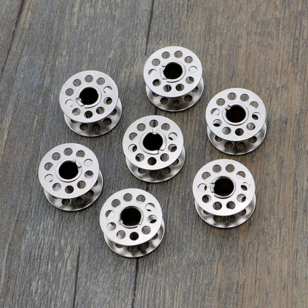 

50 pcs 2.05X1.15Cm Metal Sewing Machine Bobbins Reusable Alloy Thread Coils Spools For Clothes Making Quilting Crocheting Craft