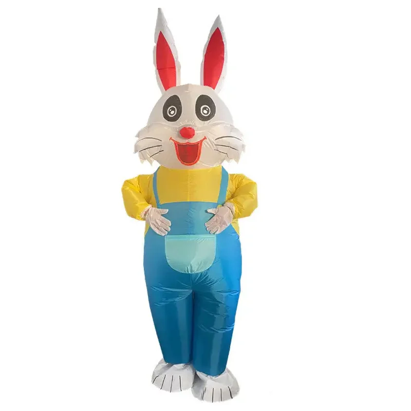 Easter Cute Bunny Rabbit Cosplay Inflatable Costume Adult Air Blow-up Party Costumes*1W@