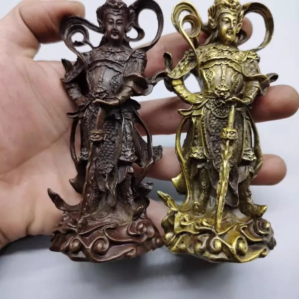 Pure Copper Wei Tuo Jia Lan Dharma Protector Buddha Decorative Ornaments